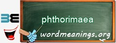 WordMeaning blackboard for phthorimaea